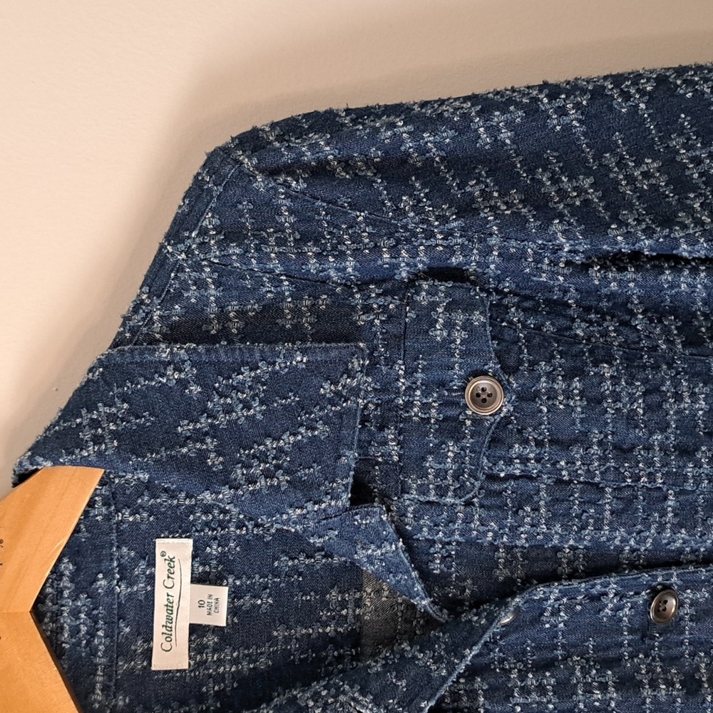 Coldwater Creek Textured Denim Jacket